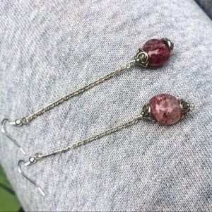 handmade (by me!) silver dangle earrings:)